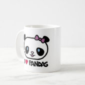 I Liebe-Pandas Kaffeetasse (Vorderseite Links)