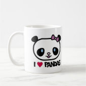 I Liebe-Pandas Kaffeetasse (Links)