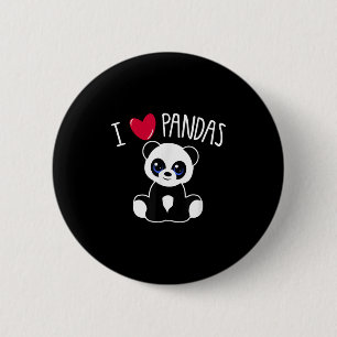 I Liebe Pandas Niedlich Panda Lover Zitat Heart Pa Button