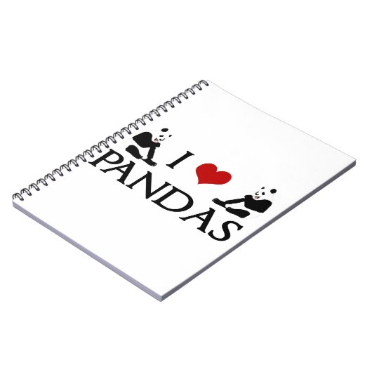 I Liebe Pandas Notizblock (Linke Seite)