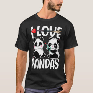 I Liebe Pandas Panda Bear T-Shirt
