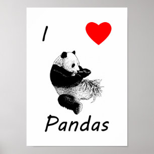 I Liebe Pandas Poster