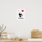I Liebe Pandas Poster (Küche)