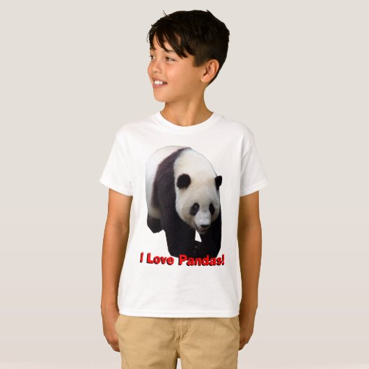 I Liebe-Pandas! Riesiger Panda scherzt Shirt (Vorne ganz)