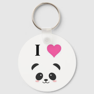 I Liebe Pandas Schlüsselanhänger