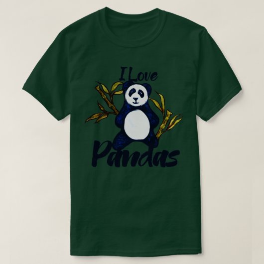 I Liebe Pandas T-Shirt (Design vorne)