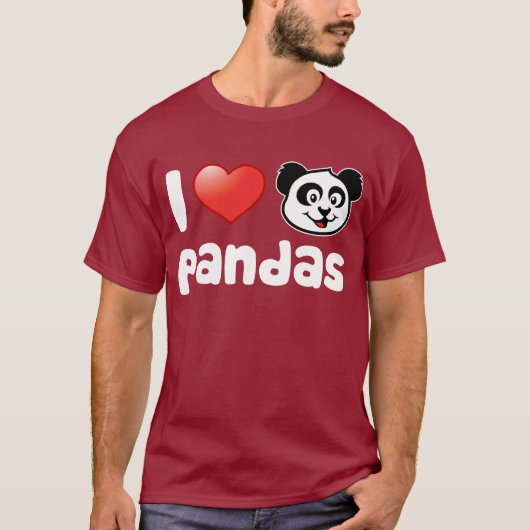 I Liebe-Pandas T-Shirt (Vorderseite)
