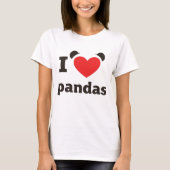 I Liebe Pandas T-Shirt (Vorderseite)