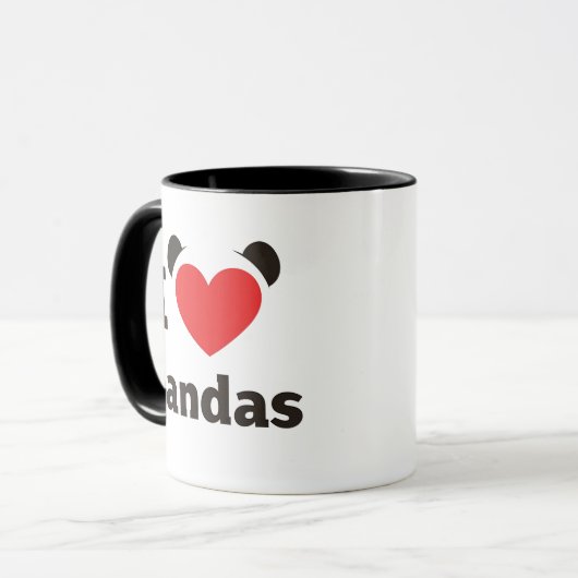 I Liebe Pandas Tasse (Vorderseite Links)