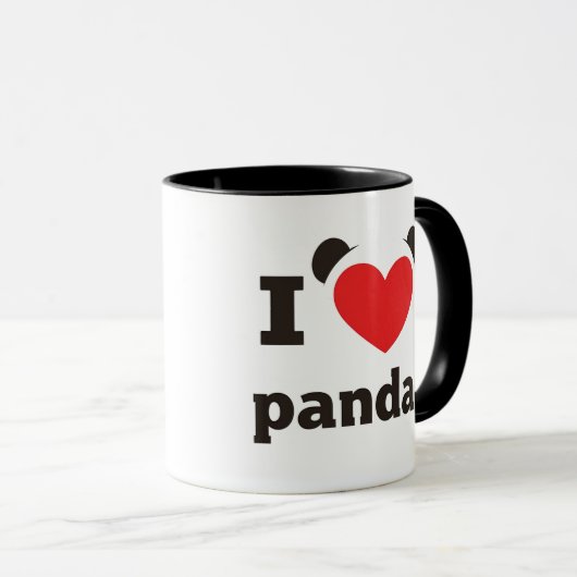 I Liebe Pandas Tasse (VorderseiteRechts)