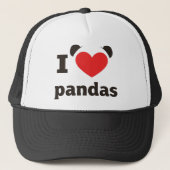 I Liebe Pandas Truckerkappe (Vorderseite)