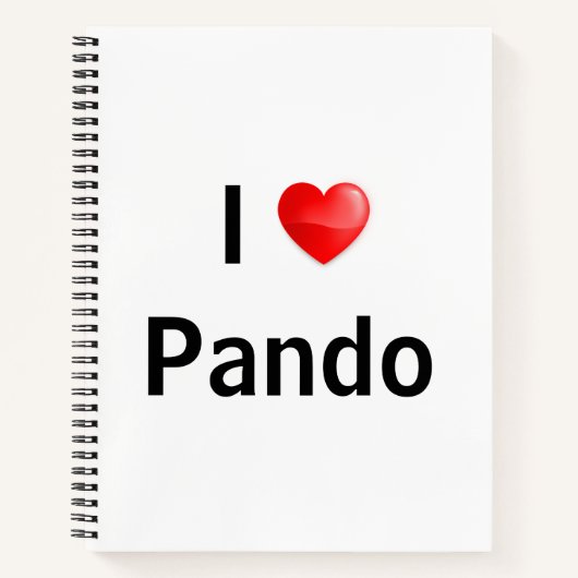 I Liebe Pando Notizblock (Vorderseite)