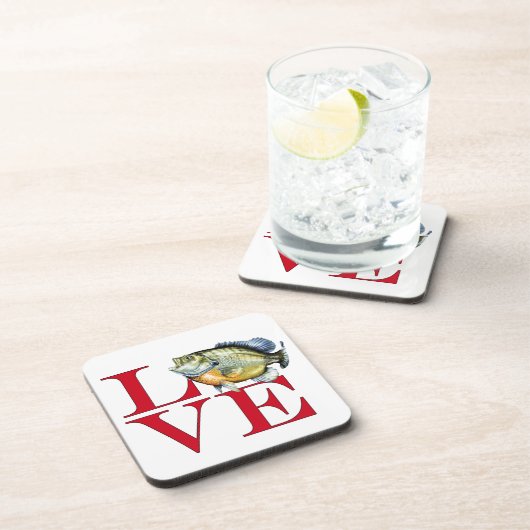 I Liebe Panfish Getränkeuntersetzer (Rechte Seite)