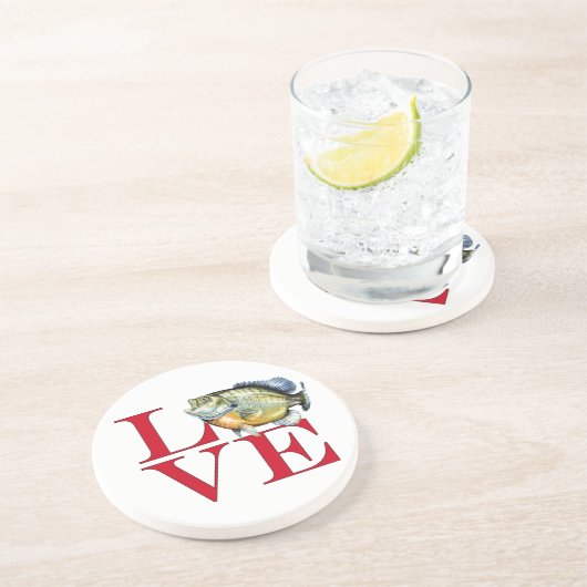 I Liebe Panfish Getränkeuntersetzer (Seite)