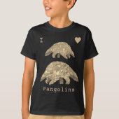 I Liebe Pangolin gefährdete Arten Tierwild T-Shirt (Vorderseite)