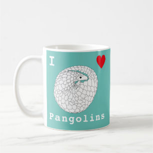 I Liebe Pangolins gefährdete Tierart Art Kaffeetasse