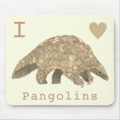 I Liebe Pangolins gefährdete Tierarten Art Mousepad (Vorne)
