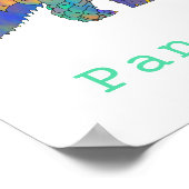 I Liebe Pangolins Gefährdete Tierpsychedelik Poster (Ecke)