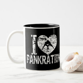 I Liebe Pankration Grunge Herz Zweifarbige Tasse