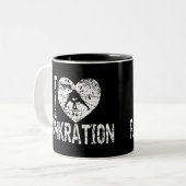 I Liebe Pankration Grunge Herz Zweifarbige Tasse (Vorderseite Links)