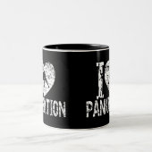 I Liebe Pankration Grunge Herz Zweifarbige Tasse (Mittel)