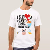 I Liebe Panto (Pantomime) Comic Theater T-Shirt (Vorderseite)