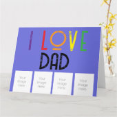 i Liebe Papa Fotos geklappte Grußkarte Karte (Gelbe Blume)