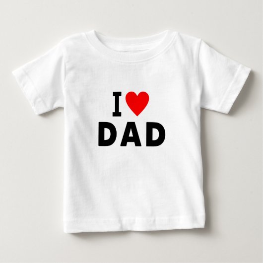 i Liebe Papa Herzpapa Textnachricht Vater Symbol Baby T-shirt (Vorderseite)