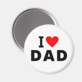 i Liebe Papa Herzpapa Textnachricht Vater Symbol Magnet (Vorderseite/Rückseite)