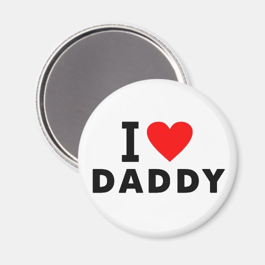 i Liebe Papa Herzpapa Textnachricht Vater Symbol Magnet (Vorderseite/Rückseite)