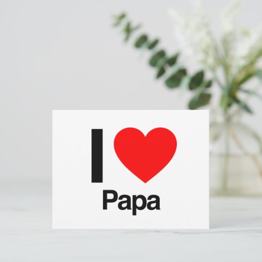 i Liebe papa Postkarte (Stehend Vorderseite)