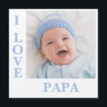 I Liebe Papa Typografie Foto Magnetkarte<br><div class="desc">Sweet Fotokarte mit "I L-O-V-E Papa typografie. Fügen Sie Ihr eigenes Foto zu anpassen. So niedlich!</div>