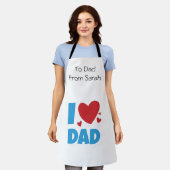 I Liebe Papa typografischer Text Schürze (Getragen)