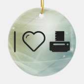 I Liebe-Papierdrucker Keramik Ornament (Vorne)