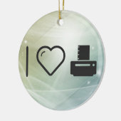 I Liebe-Papierdrucker Keramik Ornament (Links)