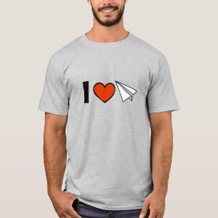 I Liebe Papierflugzeuge T - Shirt