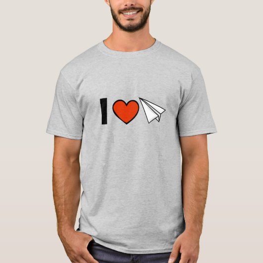 I Liebe Papierflugzeuge T - Shirt (Vorderseite)