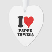 I LIEBE PAPIERTOWELLE ORNAMENT (Vorderseite)