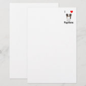 I Liebe Papillons (Bild) Briefpapier (Vorne/Hinten)