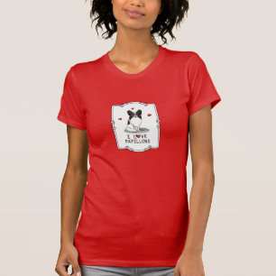 I Liebe Papillons (weiß & schwarz) Herzhunde Niedl T-Shirt