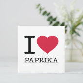 I LIEBE PAPRIKA DANKESKARTE (Stehend Vorderseite)