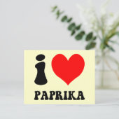 I Liebe Paprika Postkarte (Stehend Vorderseite)