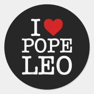 I Liebe Papst Leo Xiv Retro Vintag I Liebe Herzstü Runder Aufkleber