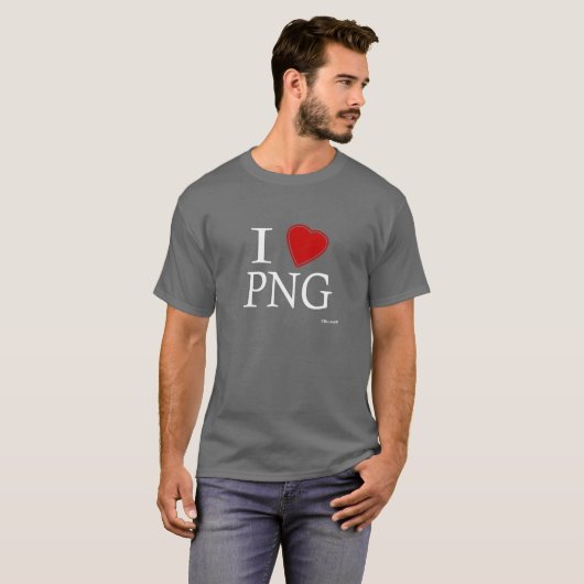 I Liebe Papua-Neu-Guinea T-Shirt (Vorne ganz)