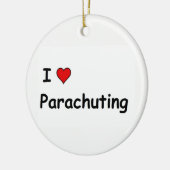 I Liebe Parachuting Keramik Ornament (Links)