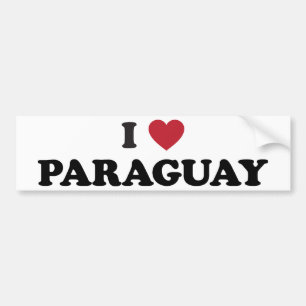 I Liebe Paraguay Autoaufkleber
