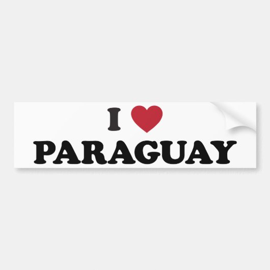 I Liebe Paraguay Autoaufkleber (Vorne)