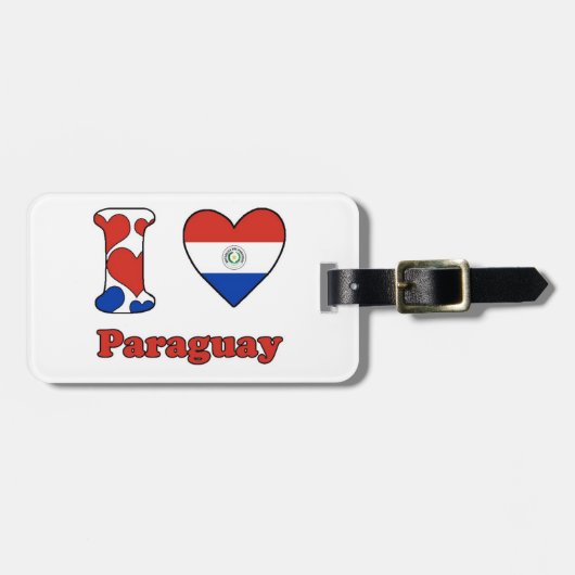 I Liebe Paraguay Gepäckanhänger (Vorderseite horizontal)