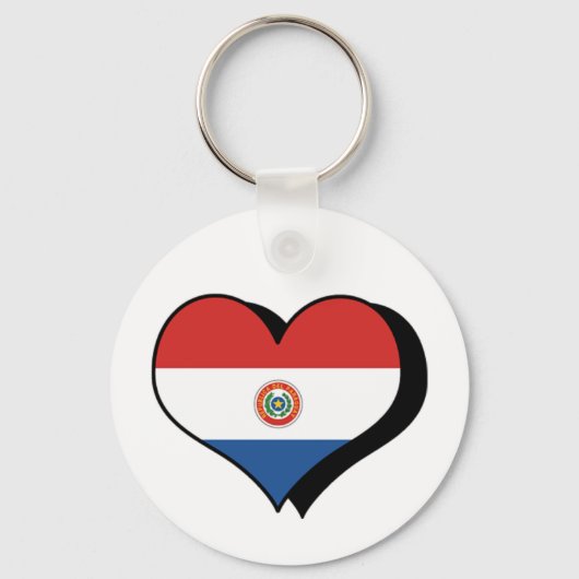 I Liebe Paraguay Schlüsselanhänger (Vorderseite)
