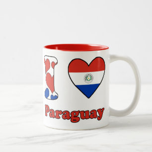 I Liebe Paraguay Zweifarbige Tasse